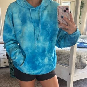 Blue Tie-Dye Women's Hoodie